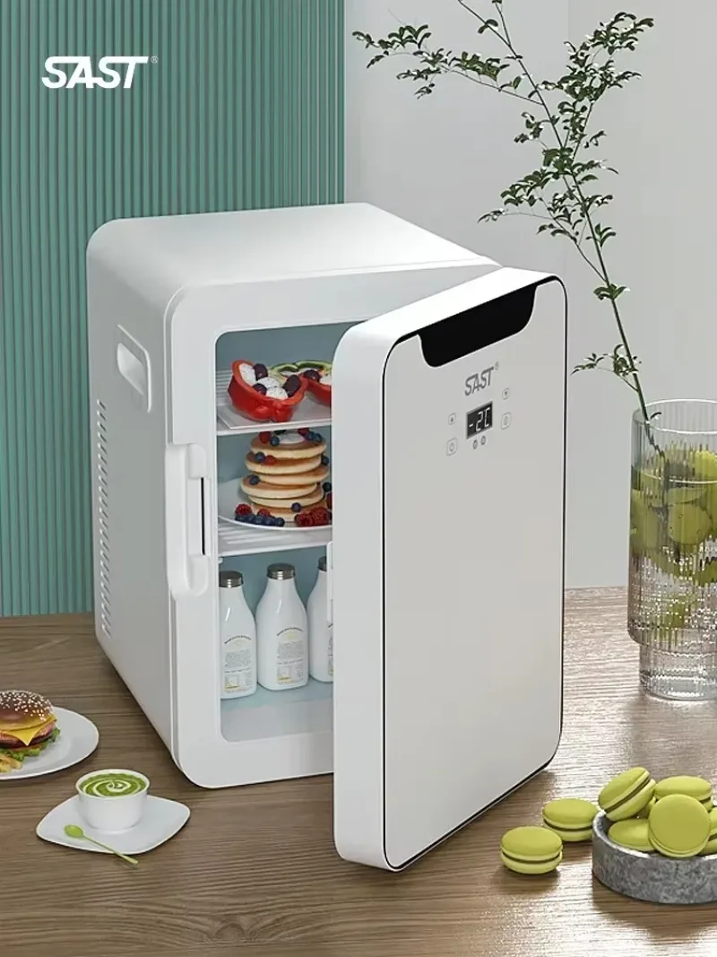 Mini dormitory refrigerator. Rental. Small car & home dual-purpose. For cosmetics.