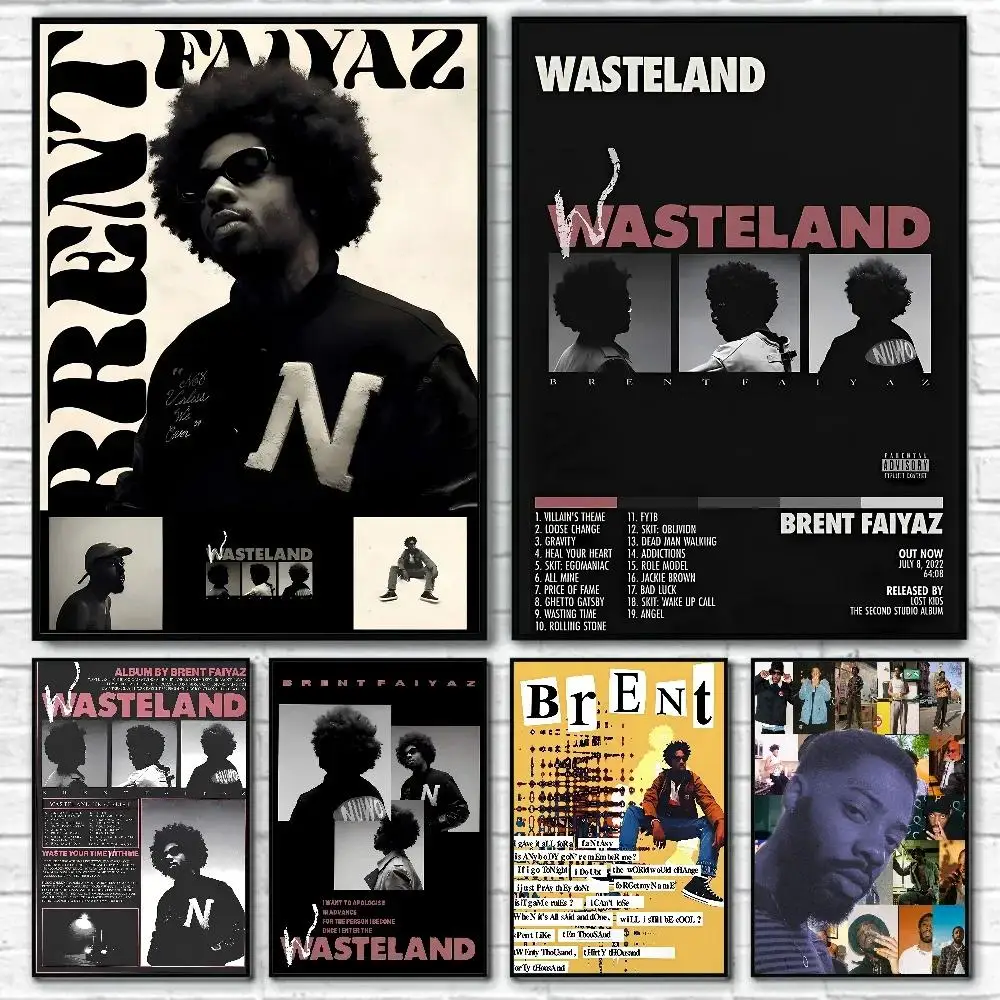 طباعة ملصق موسيقى Brent Faiyaz Wasteland لتزيين جدران غرفة النوم والمقهى