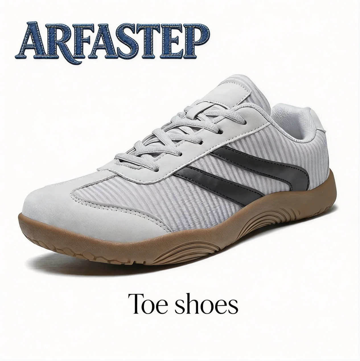 

ARFASTEP Новые мужские кроссовки с широким носком, повседневные, с мягкой подошвой, дышащие, сетчатые, удобные, для ходьбы, эффект босых ног