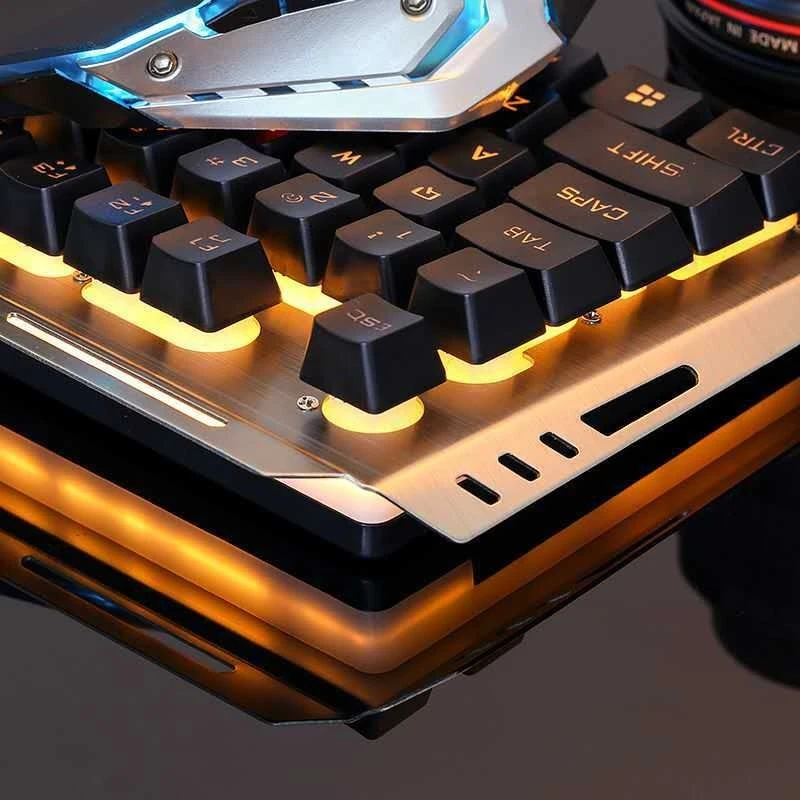 Personalisiertes USB-Kabel-Set mit ergonomischer Hintergrundbeleuchtung, mechanisches Gefühl, Gaming-Tastatur, Maus-Set, Computer-Peripheriegeräte-Set, Laptop-Desktop