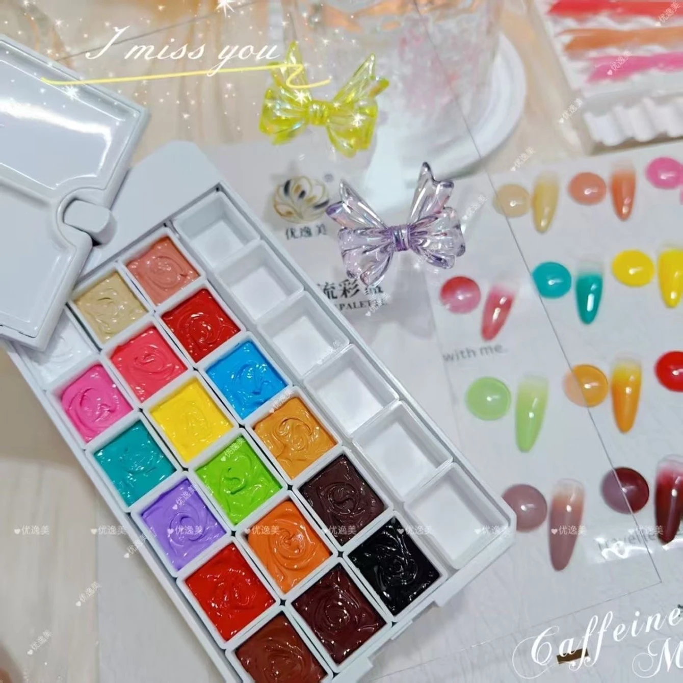 18-Farben-Malpalette Neue Monet-Blumen-Malpalette, Transfermalerei, Blumengel-Lack, geeignet für den DIY-Einsatz im Salon – Detail 3
