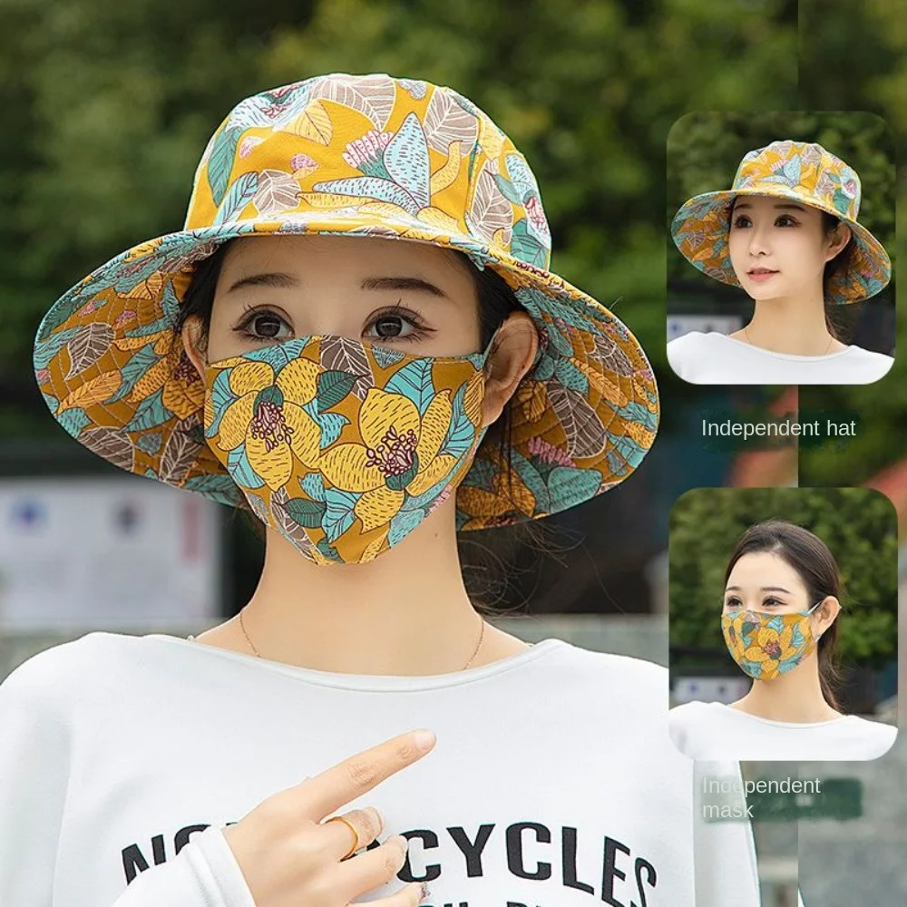 Wide Brim Tea Picking Cap Fashion Shawl Protect Neck Agricultural Work Hat Anti-uv Fisherman Hat Four Seasons