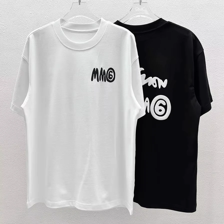 

Motorcycle Summer new high-quality street trend letter printing men's and women's same pure cotton half-sleeved 4xl