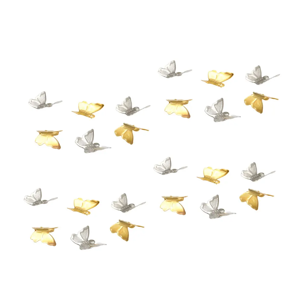

200 pcs 1Mm Hole Plated Iron Simulation Accessories Diy Spacer Charms For Women Brooch Hairpin Hairband Supplies Durable Jewelry