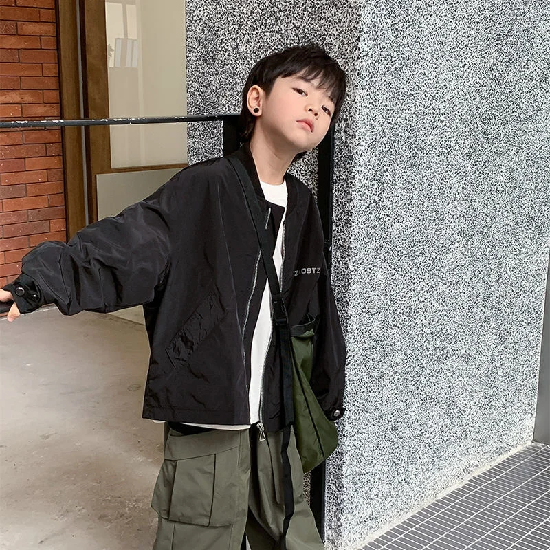 

Boys Coat Jacket Cotton Outerwear Windbreak 2024 Spring Autumn Overcoat Sport Teenagers Children's Warm Clothing