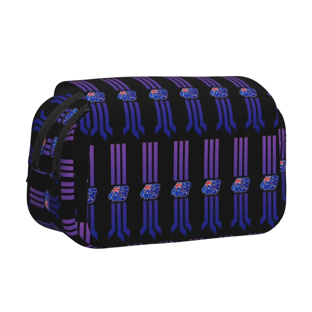 Jack Miller Number 43 Pencil Case Pen Holder Hard Shell Leather Large Capacity Pen Box Pencil Bag for Studen Gifts