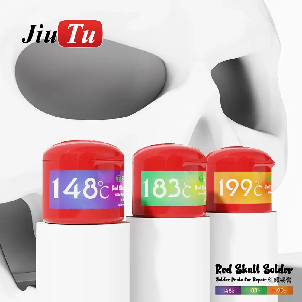 

2UUL 50g Red Skull Solder Paste RS148 RS183 RS199 for Mobile Phone SMD CPU BGA Soldering Repair Tools