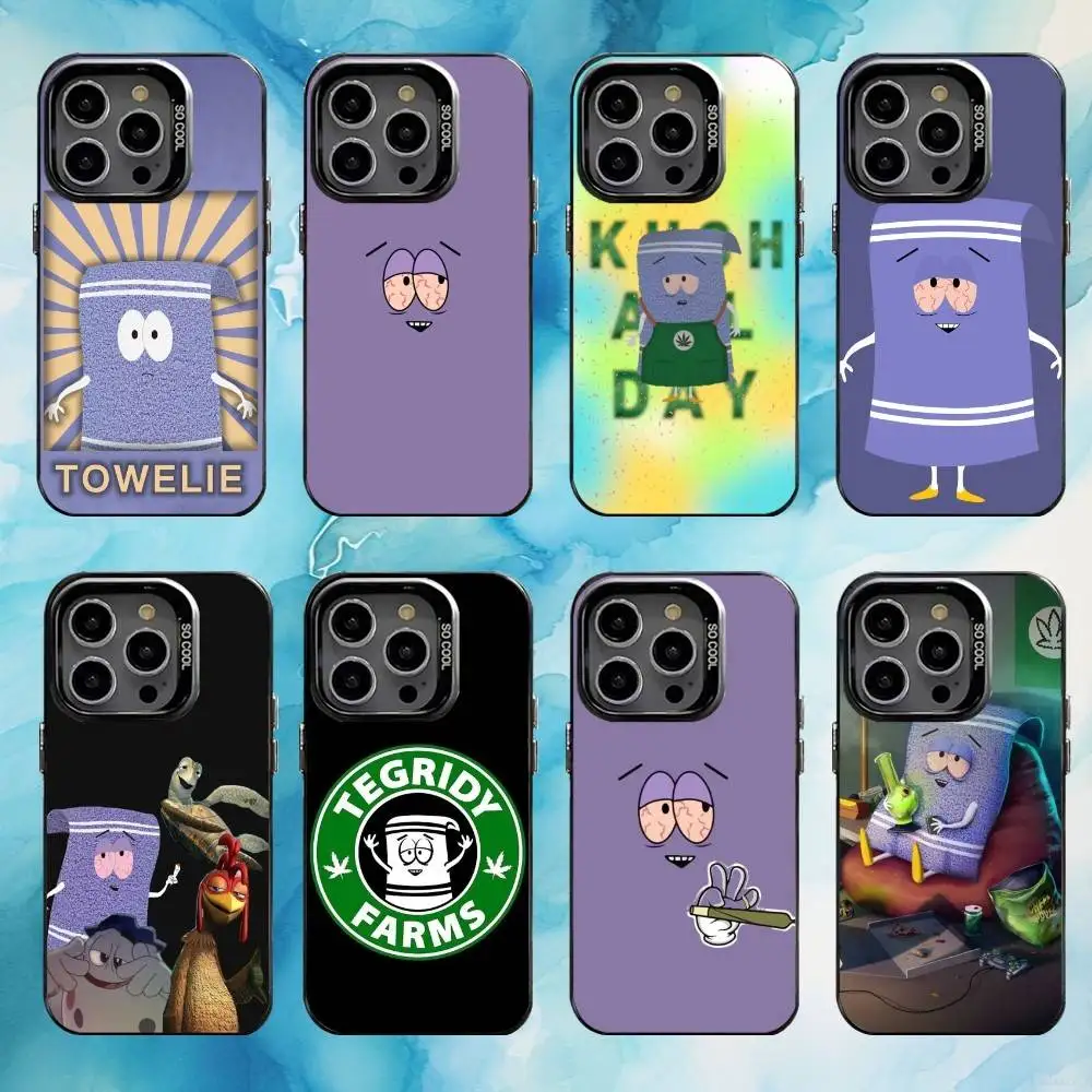 

S-South Park T-Towelie Phone Case For iPhone17,16,15,14,13,12,11 Plus,Pro Max Black Candy Matte Shockproof Cover