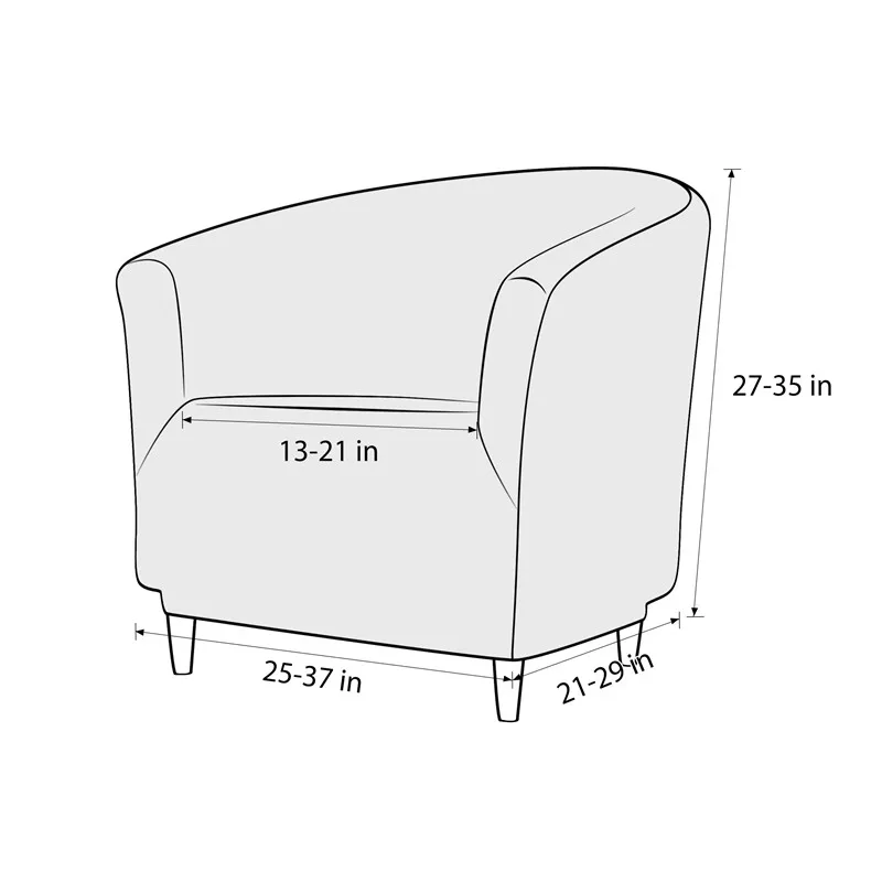 T الجاكار حوض كرسي يغطي شامل كرسي نادي البار أغطية الأغلفة لغرفة المعيشة مطاطا دنة أريكة واحدة حامي