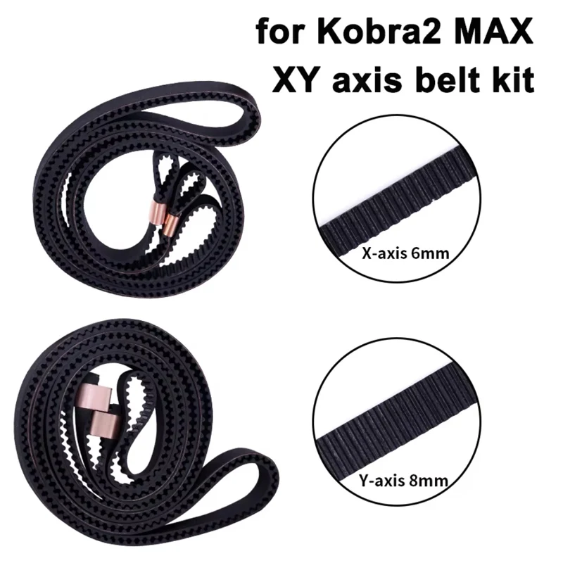 

Ремень ГРМ для Kobra 2 Max, синхронный ремень для оси XY, с медной пряжкой, 2GT 6мм/8мм, для деталей 3D-принтера