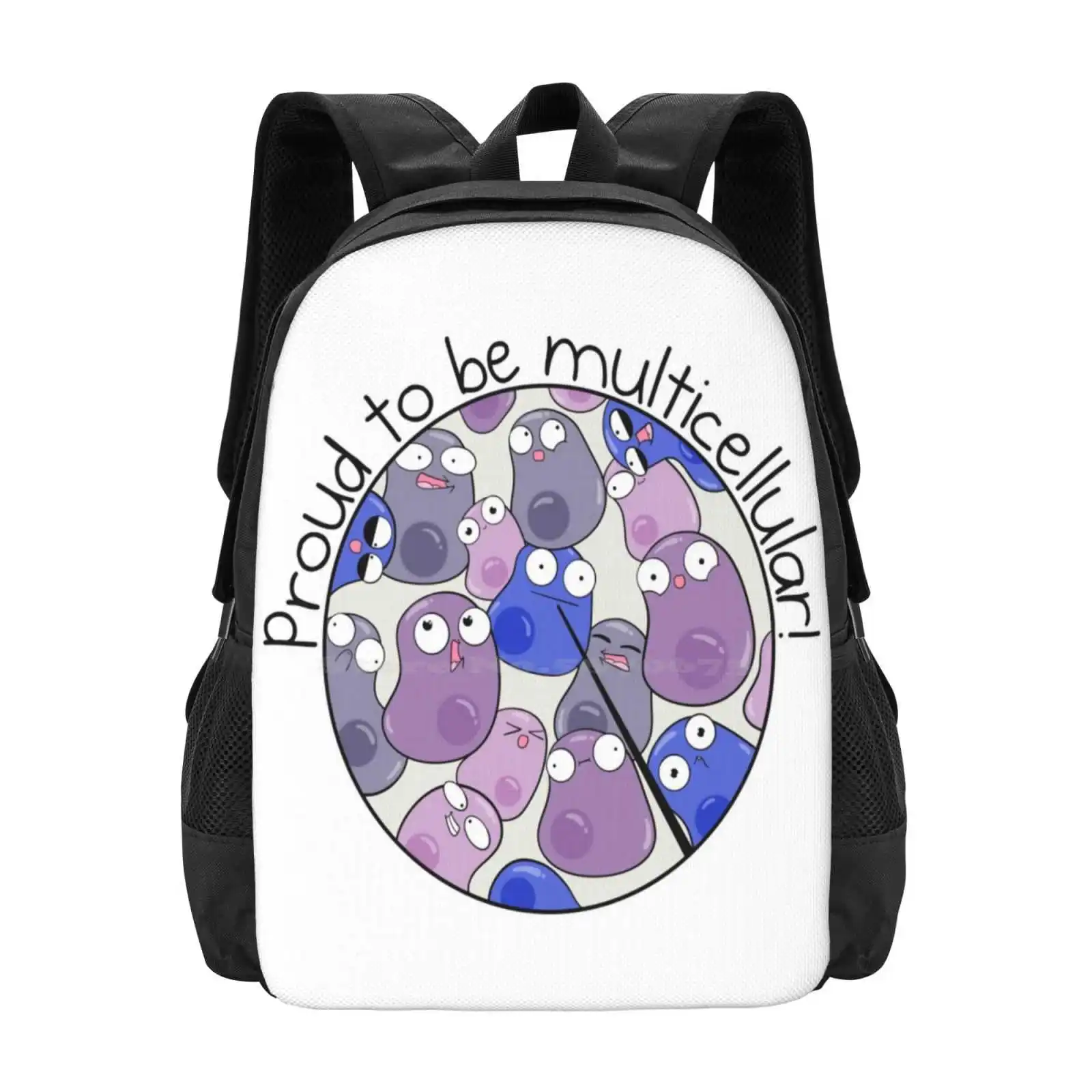 

Proud To Be Multicellular Backpack For Student School Laptop Travel Bag Multicellular Science Cells Amoeba Sisters