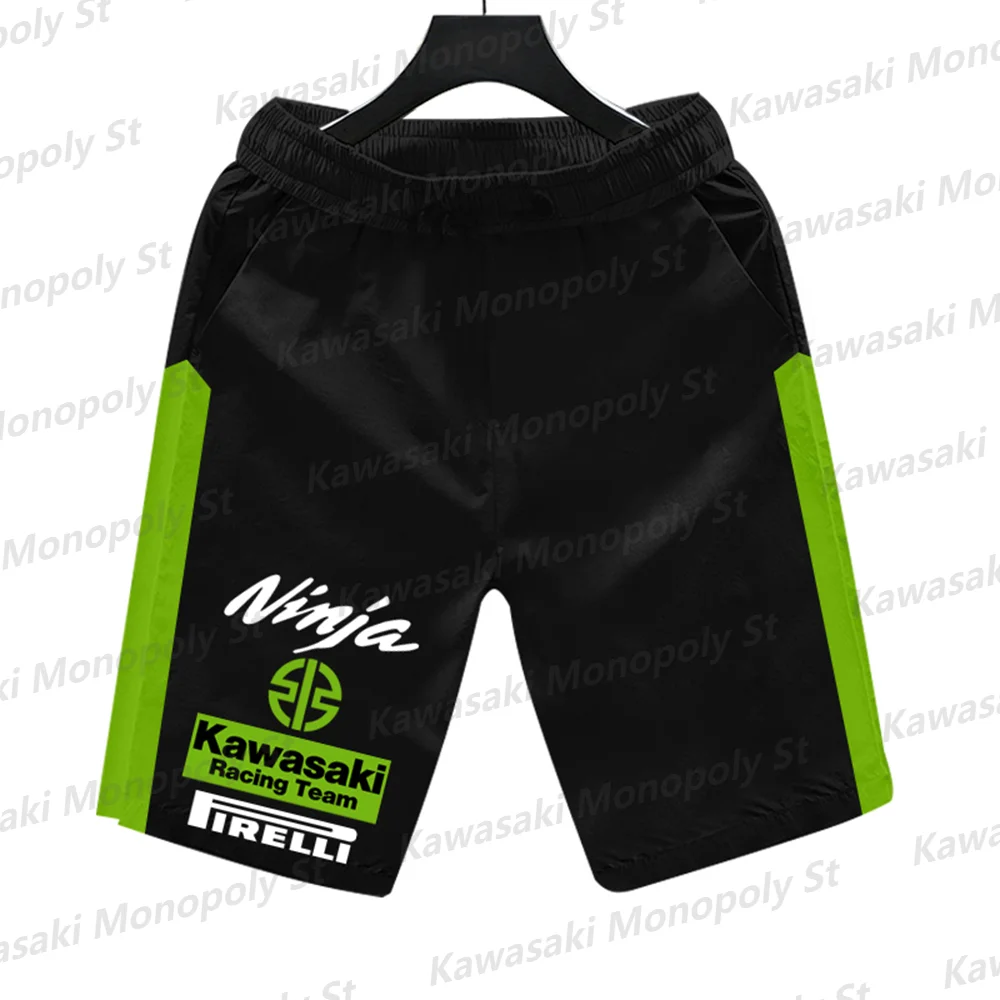 23/24 New Men Kawasaki Factory Team SBK Motorcycle Racing Cycling Suit Quick-Drying Sports Shorts Men KID/Adult Training Clothes