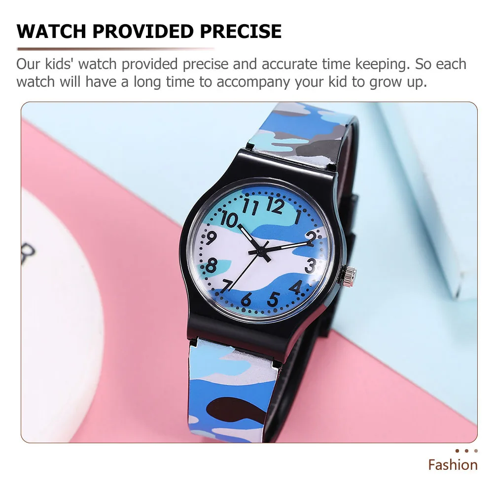 

1 pc Durable Kids Camouflage Watch Waterproof Time Keeper For Children Safe Outdoor Use Portable Cool Gift Student