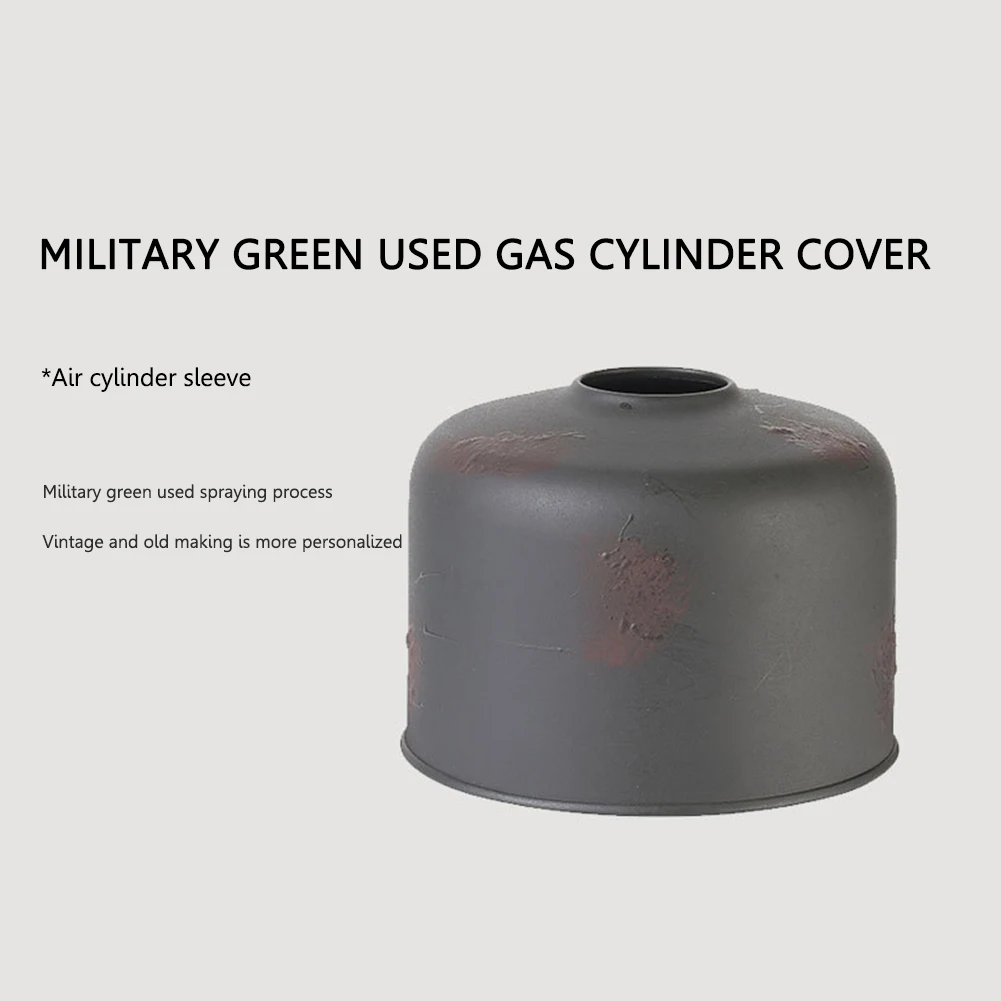 

Swante Camping Gas Tank Case Metal Retro Gas Can Protective Cover One-Piece for Outdoor Hiking Backpacking Equipment