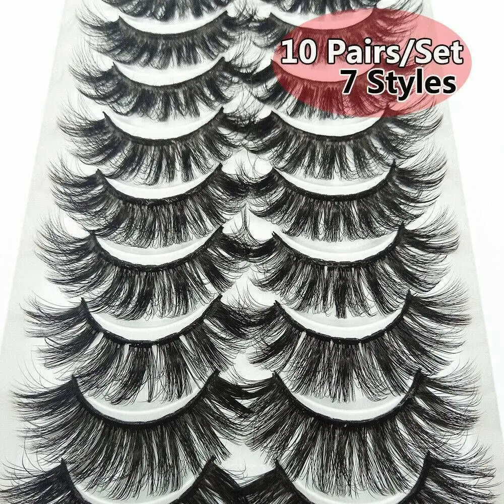 Handmade Eye Makeup Tools Multilayered Effect False Eyelashes 3D Mink Hair Lash Extension Full Volume Thick