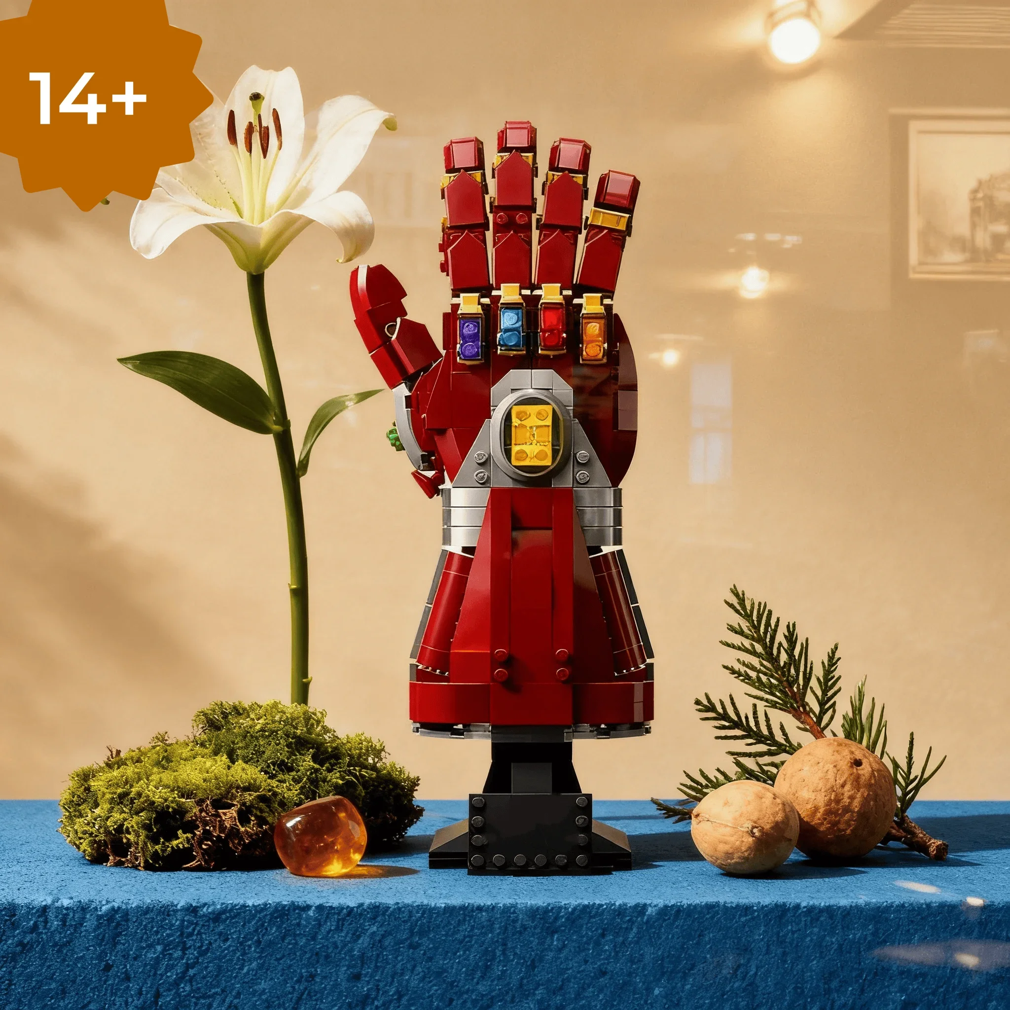 New 2026 Superhero Unlimited Glove Model Building blocks, 675 particles, creative Education Christmas Day Gift