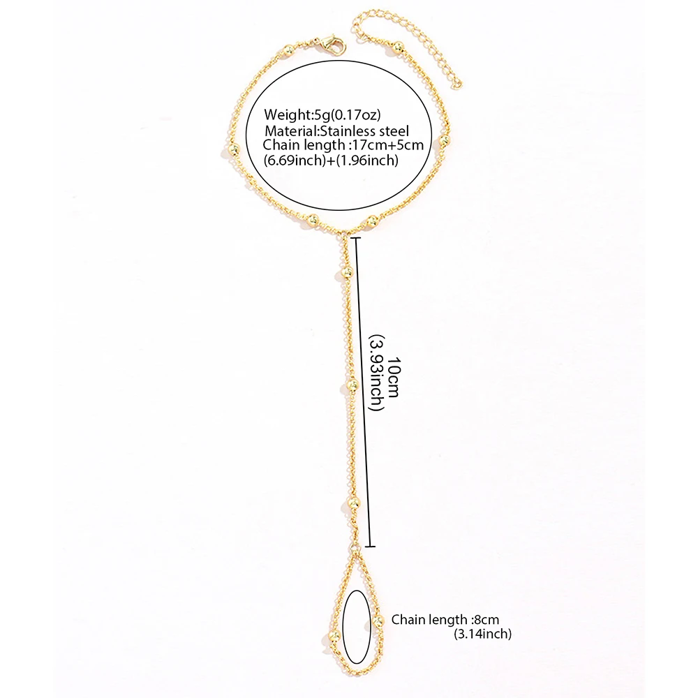 أساور من الفولاذ المقاوم للصدأ للنساء ، سلسلة إصبع مطرزة ، مجوهرات بسيطة ، تصميم فريد ، هدايا أفضل صديق ، جديد