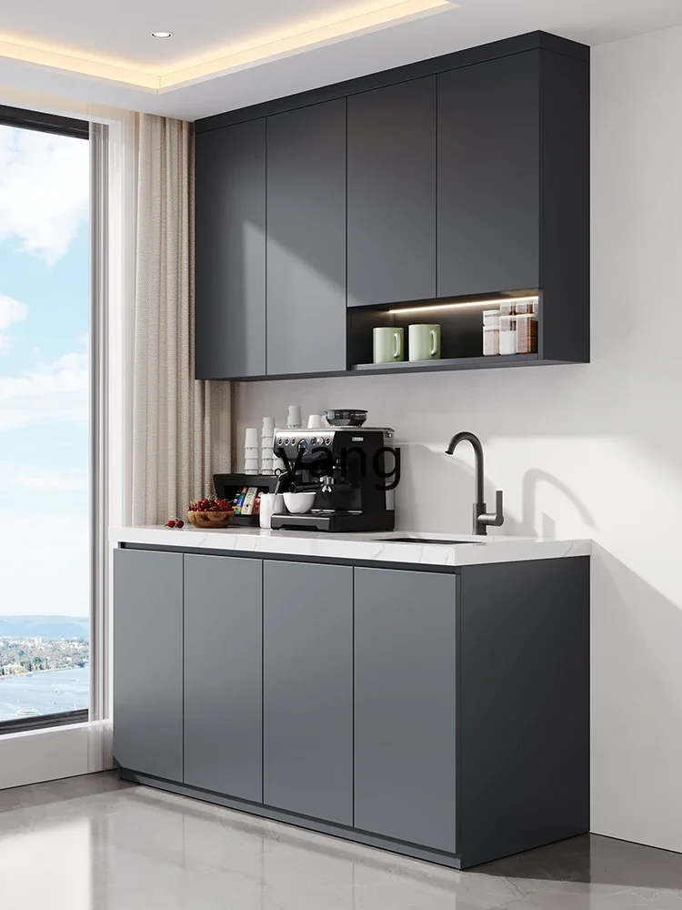 LM Balcony Water Bar Integrated Cabinet Honeycomb Aluminum Balcony Cabinet Rock Slate Stainless Steel Undercounter Basin