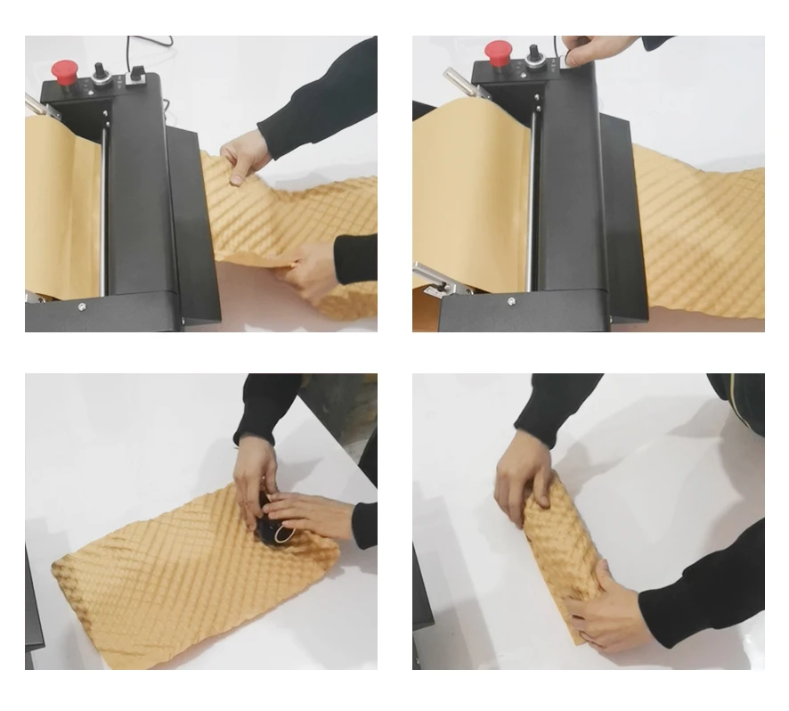 2023 New Market Choice Automatic Pressing Pad Cushion Packaging Void Fill Wrap Making Kraft Paper Bubble Machine