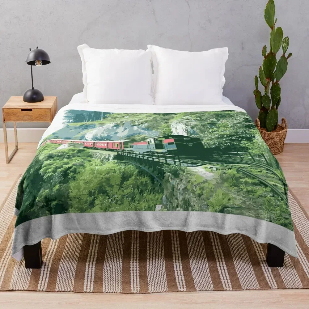 

Train Art Throw Blanket Multi Purpose Soft Warm Blanket for Home Travel
