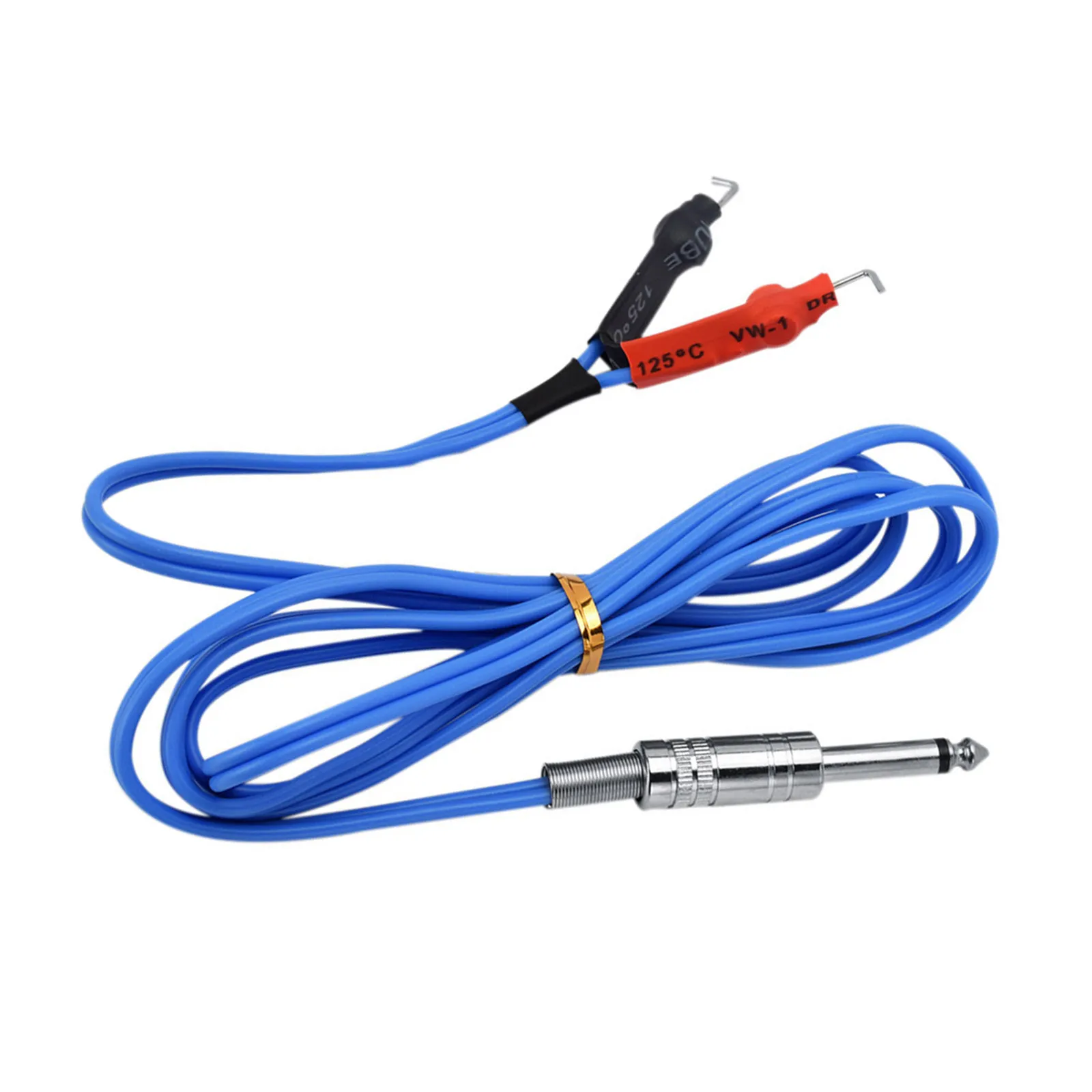

1Pcs Steel Plate Tattoo Liner Clip Cord Silicone Rubber Fire Resistant Flexible Soft Clip Cords for Machine Power Supply