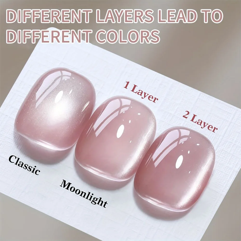 10ml 연한 핑크색 캣 마그네틱 젤 네일 폴리쉬 포슬린 화이트 글래스 비즈 캣 아이 젤 오래 지속되는 반영구 UV 젤 폴리쉬