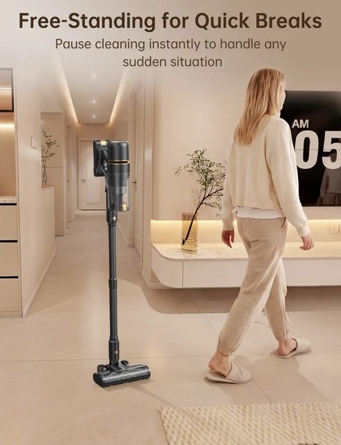Cordless Stick Vacuum Cleaner 600W/58Kpa/up to 65 Mins Running Time 3 Suction Modes Washable HEPA Filter Digital Display 4-in-1 Handheld Vacuum Self Standing Anti-Clog Roller Brush for Hardwood Carpet Pet Hair US Household 5 Cordless Stick Vacuum Cleaner 600W/58Kpa/up to 65 Mins Running Time 3 Suction Modes Washable HEPA Filter Digital Display 4-in-1 Handheld Vacuum Self Standing Anti-Clog Roller Brush for Hardwood Carpet Pet Hair US Household 5