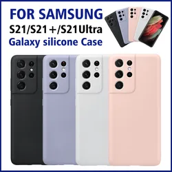 For Samsung Original Galaxy S21 Ultra  5G Silky Silicone Cover S21 Plus Soft-Touch Back Protective Camera EF-PG998