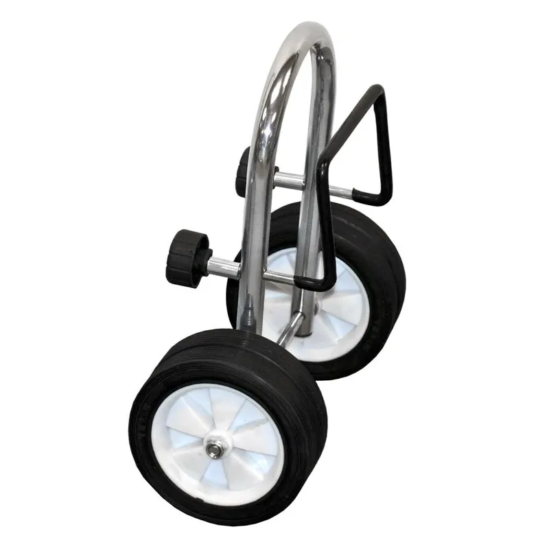 

Removable Boat Dolly Cart For Transoms Up To 1.5" Thick Enables One Person To Easily Move A Small Aluminum Boat Or Canoe