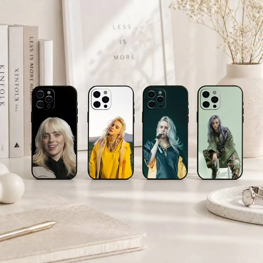 Singer B-Billie Eilish gift Phone Case Silicone Soft For IPhone 18 17 16 15 14 13 12 11 X XR Plus Pro Max Plus
