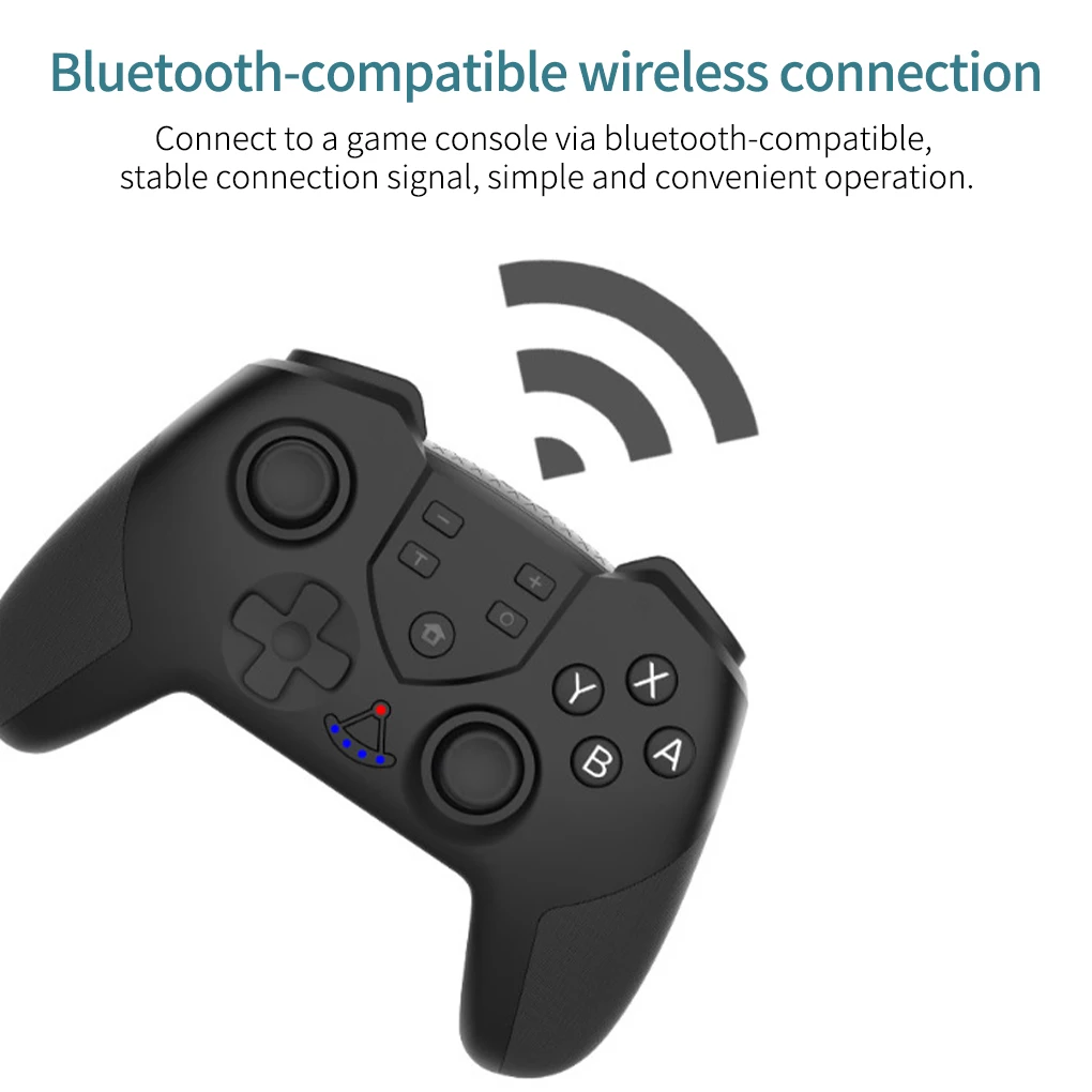 

Wireless Gamepad Vibration Joystick Bluetooth-compatible Game Controller Replacement for Nintendo Switch, Blue Red