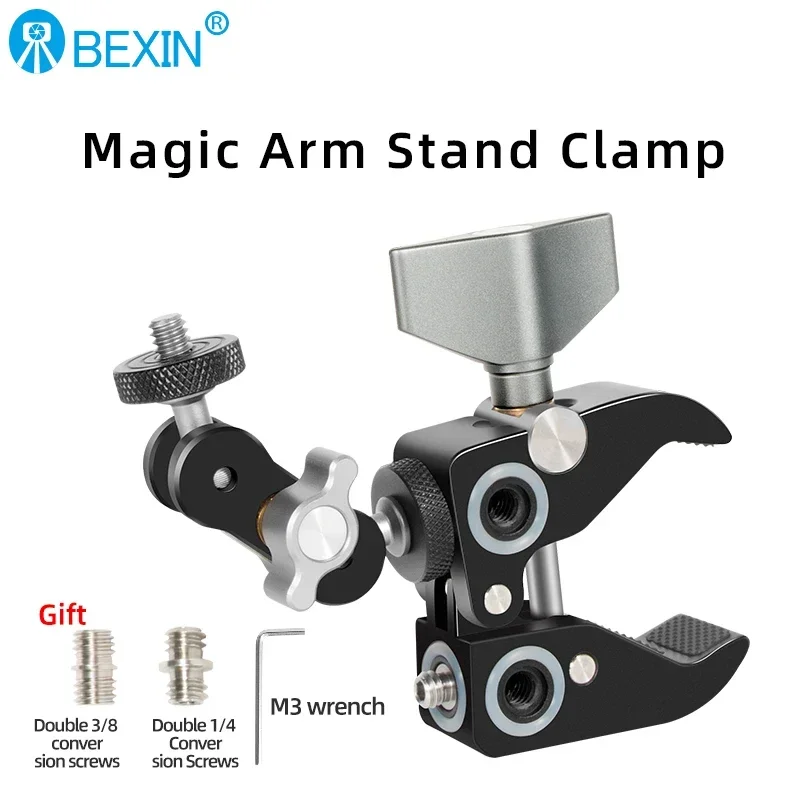 BEXIN Multi-Functional Crab-Shaped Clamp with Ballhead Magic Arm For DJI stabilizer for Freefly Stabilizer/Video C-stand 2164