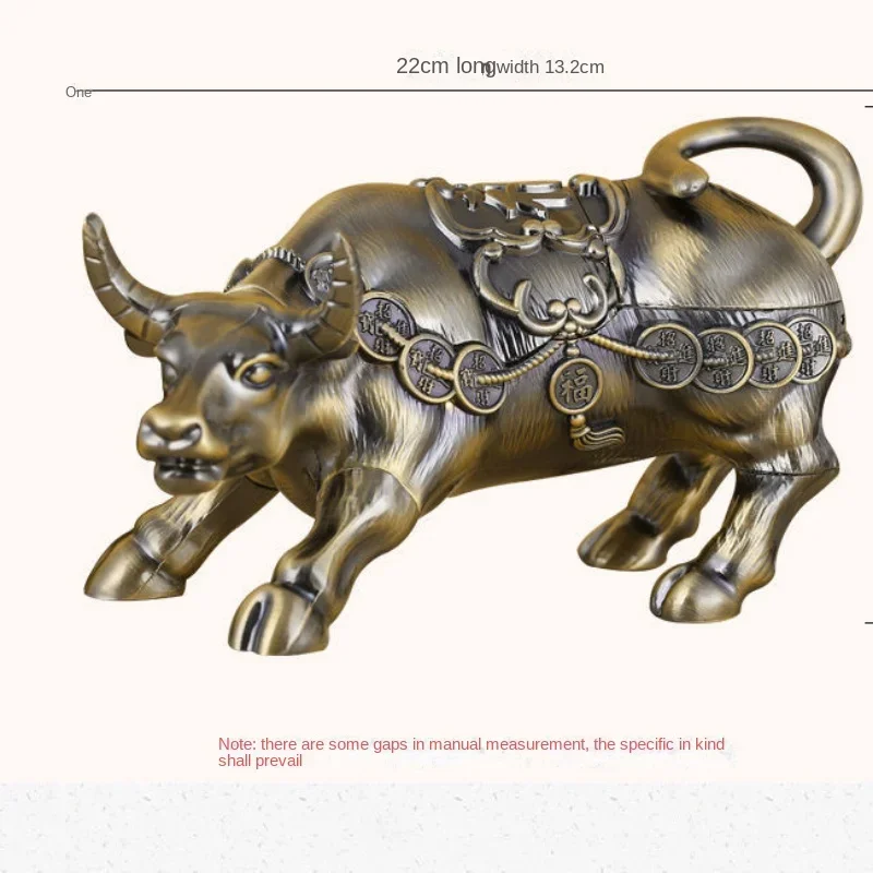 Creative Zinc Alloy Bull Ashtray Home Office Decorative Ashtray Windproof with Cover Cigar Ashtray Home Desktop Storage Box