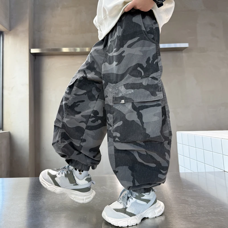 2025 الصيف الفتيان السراويل رقيقة الأطفال السراويل مقاومة البعوض التجفيف السريع السراويل الطفل السراويل الرياضية السراويل التمويه #5