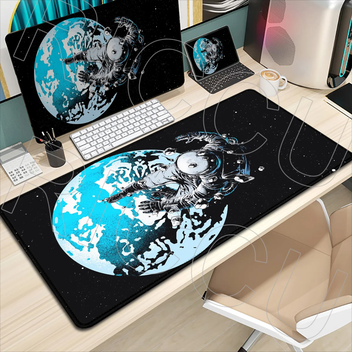 HD printing XXL Universe Mouse Pad Rug Gaming Astronaut Keyboard Space XXL esports Desk mat Computer