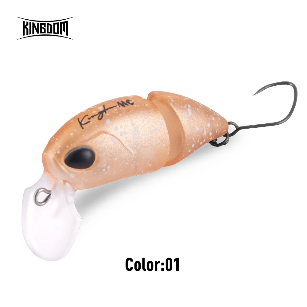 Kingdom 2-teiliger Minnow-Köder, 2,3 g, 37 mm, schwimmender S-förmiger harter Wobble-Topwater-Swimbaits, künstlicher Köder zum Forellen-Barschangeln
