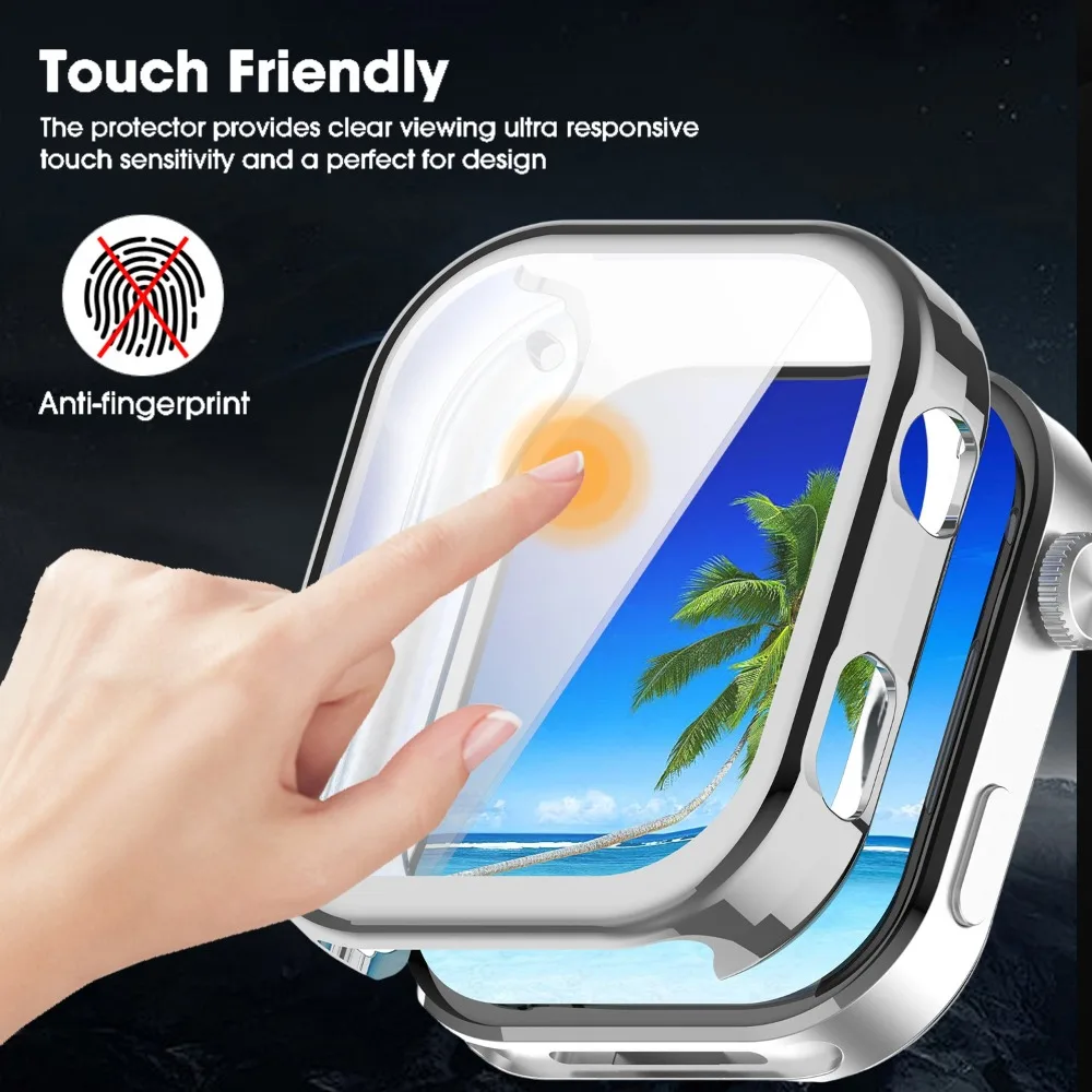 Hard TPU Case for Redmi Watch 6 Screen Protector Protection Bumper Film+Case Anti-Scratch Cover for Redmi Watch 6 Shell