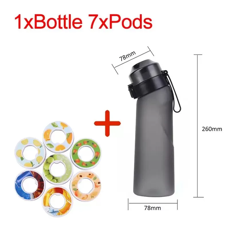 Sport Water Cup Fruit Fragrance Distorted Neck 650ml plastic cup Tritan0 Sugar 0 cassette with fragrance ring