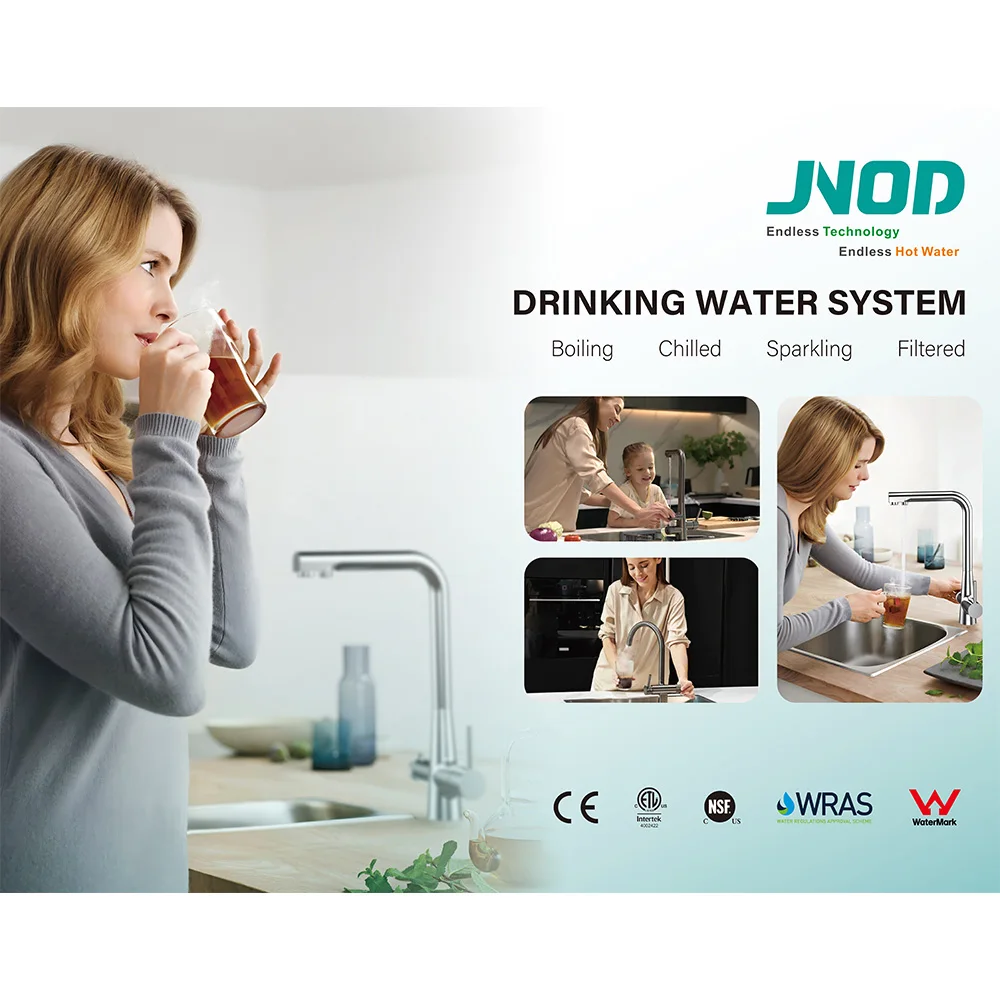 5 In 1 Filter Chilled Sparkling Boiling Water Tap System Brass Instant Hot Kitchen Faucet Brushed Gold Boiling Water Tap