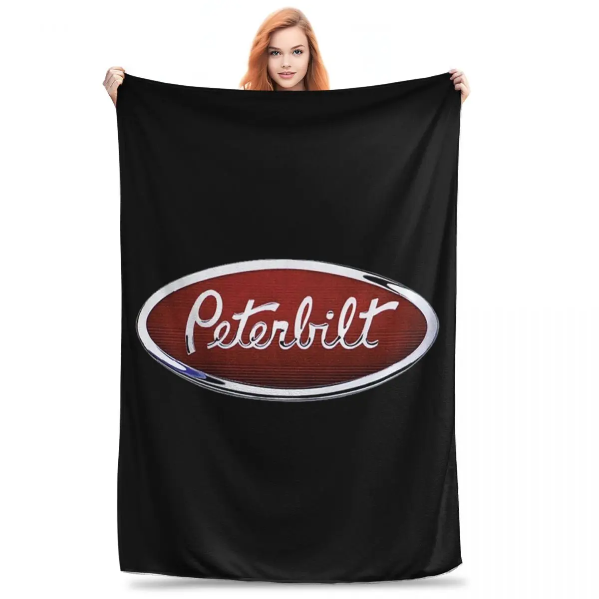 Best Peterbilt Emblem Blankets Fleece Super Soft Throw Blankets Throw Blanket For Couch Bedding Outdoor Throws Bedspread Quilt