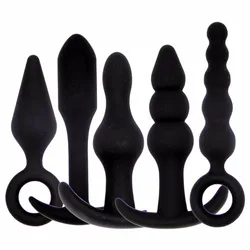 5Pcs/Set Silicone Butt Plug Anal Dildo Masturbation Female Vagina Stimulate Sex Toys For Women Men Anus Dilator Prostate Massage