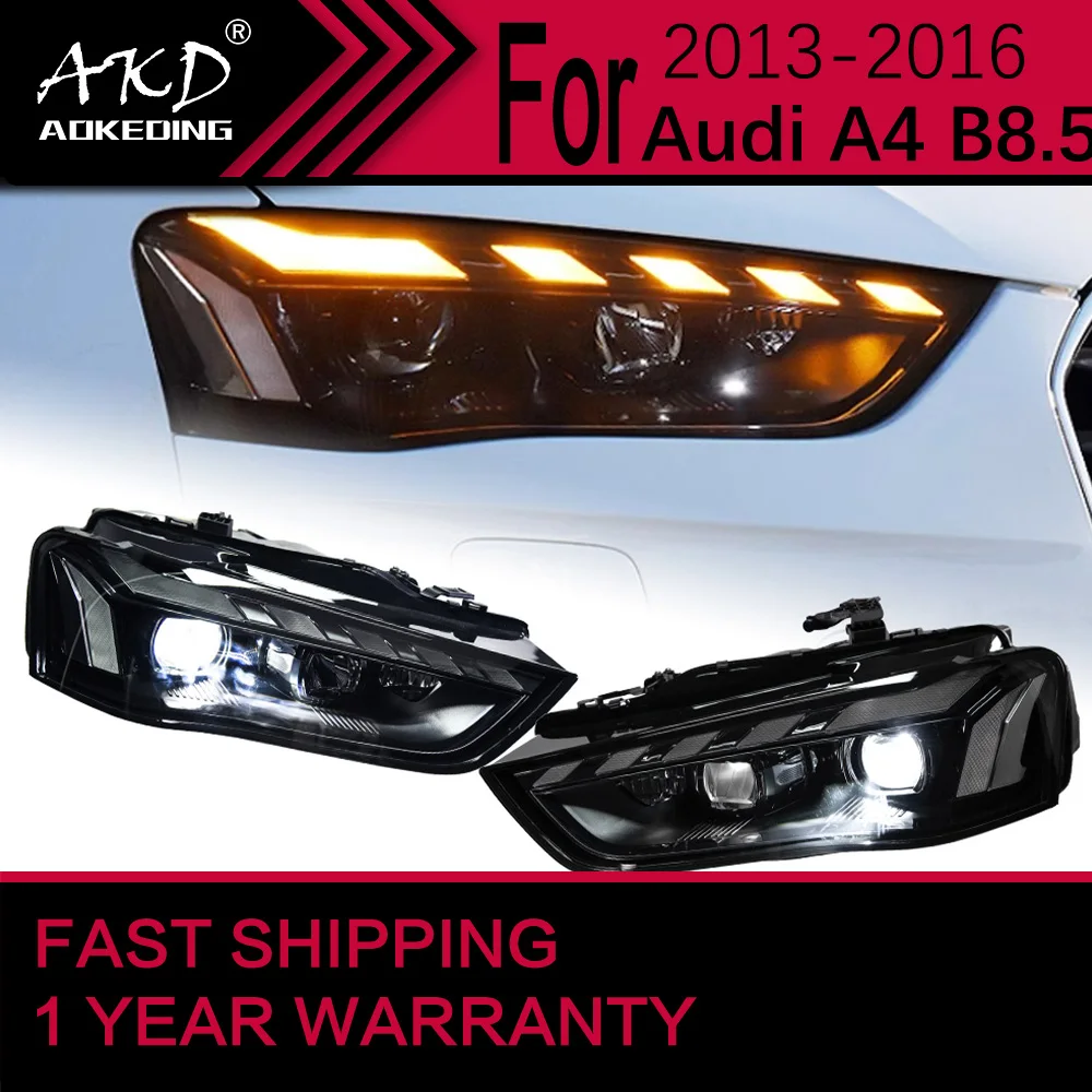 

Car Lights for Audi A4 B8.5 A4L LED Headlight 2013-2016 S4 Head Lamp Drl Projector Lens Automotive Accessories