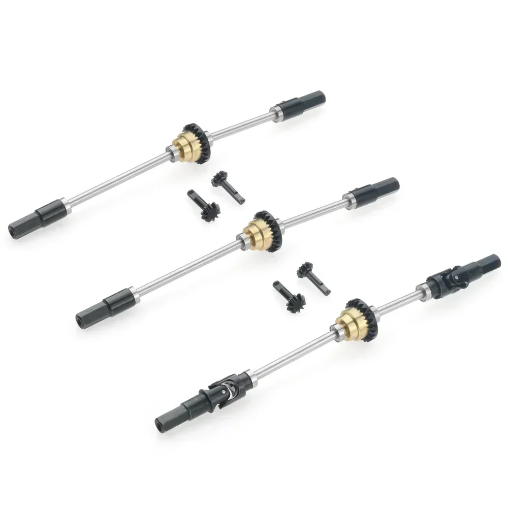 Voor WPL C14 C24 C34 B14 B24 B16 D12 Metalen Differentieel Voor Midden Achteras Stalen Gear Aandrijfas 1/16 RC Auto Upgrade Onderdelen