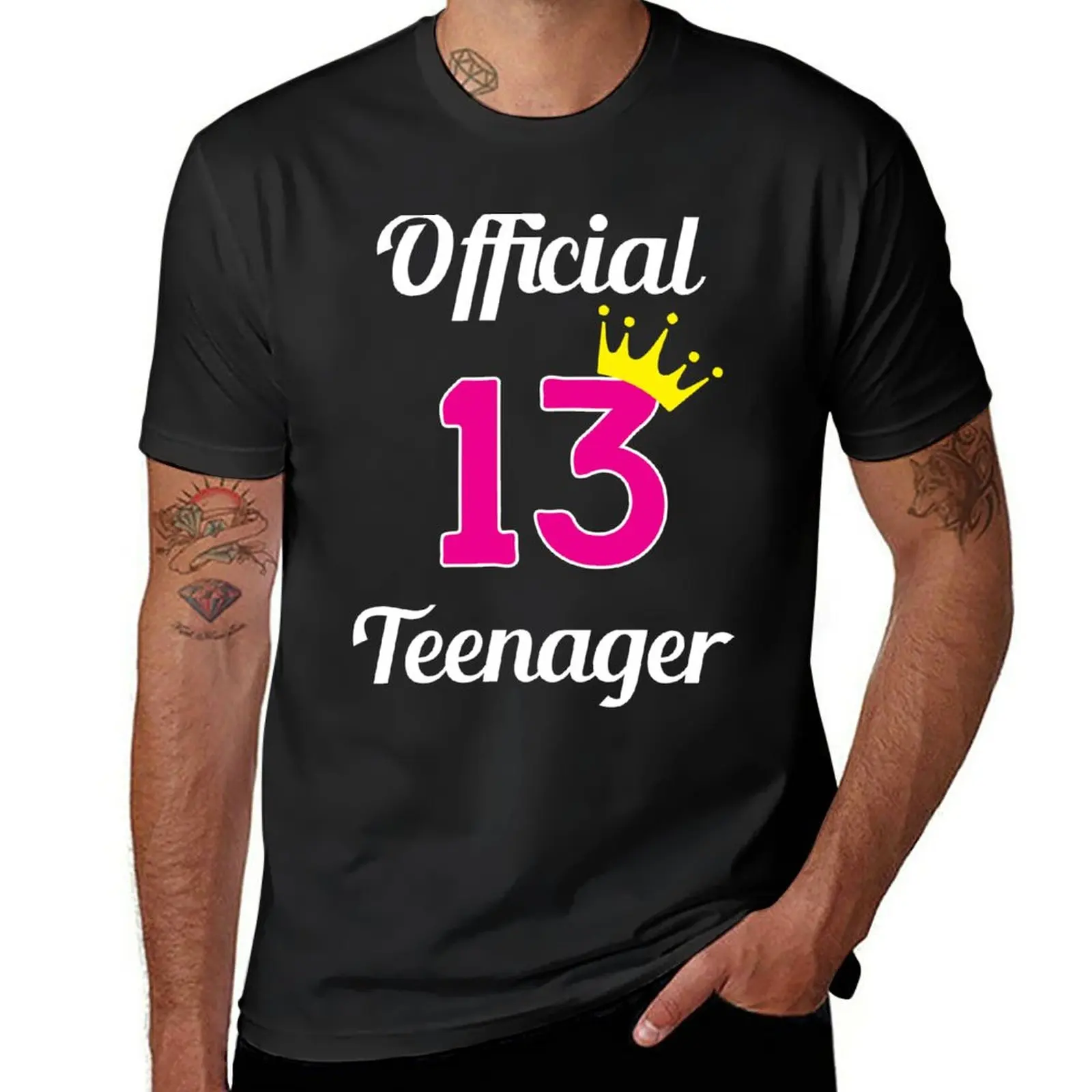 Official Teenager 13 — Teen Girl Birthday Gift T-Shirt vintage clothes Short sleeve tee hippie clothes fitted t shirts for men