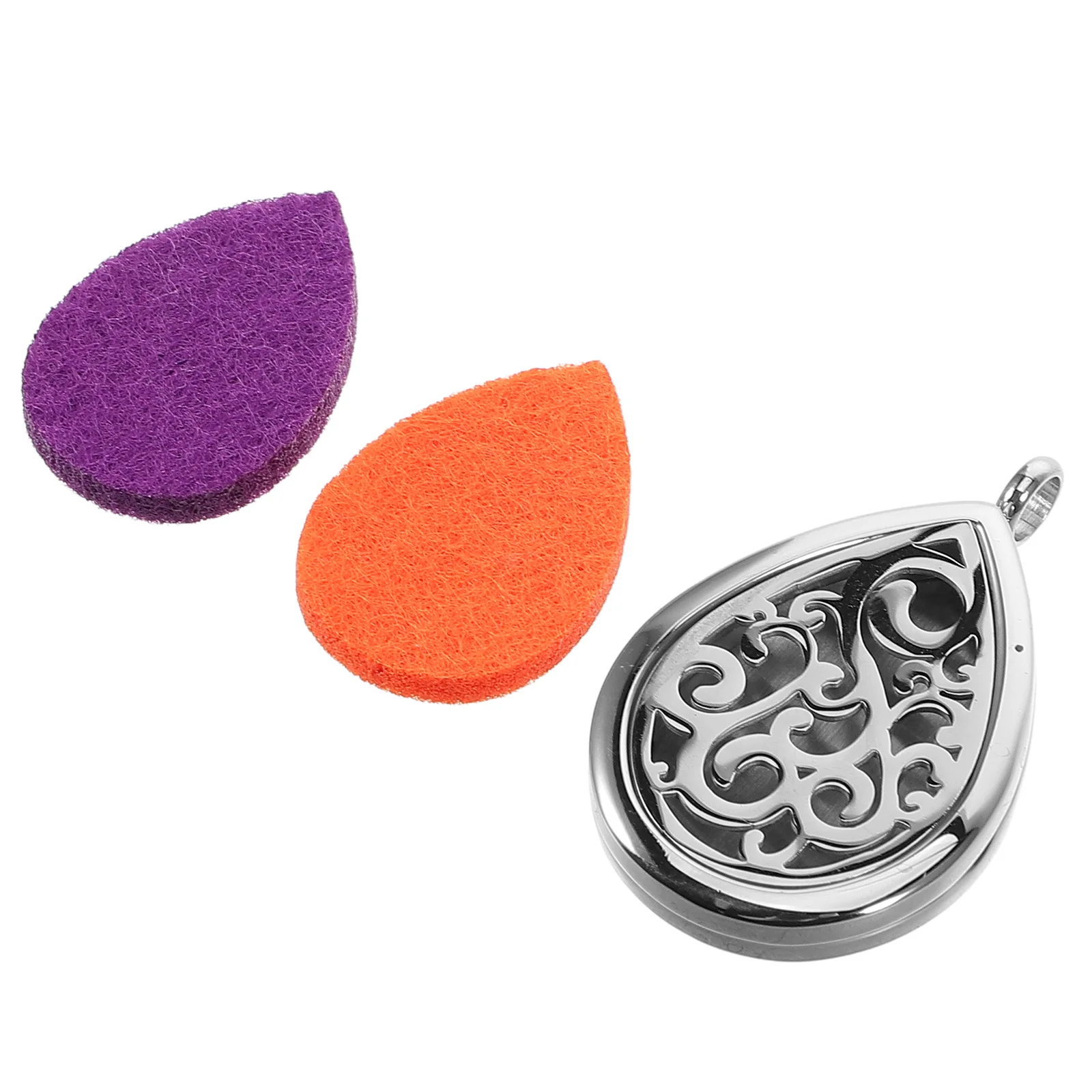 

Essential Oil Necklace Water Drop Scent Hollow Design Aroma Diffuser Pendant Stainless Steel Jewelry Women s Teardrop Shape