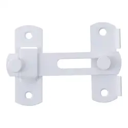 Large White Door Latch Stainless Steel 4 Inch Locking Latch Hasp Bending Lock Barn Door