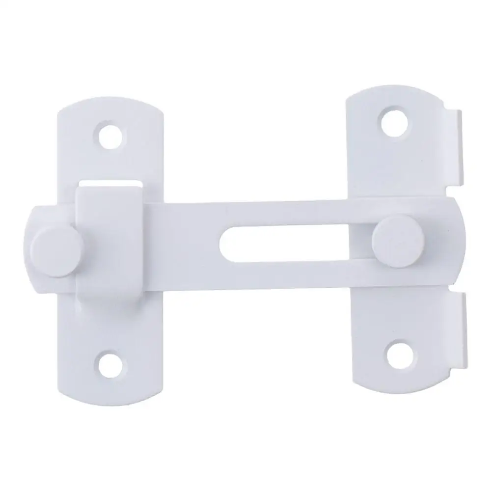 Large White Door Latch Stainless Steel 4 Inch Locking Latch Hasp Bending Lock Barn Door