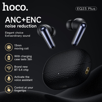 HOCO EQ23 Plus ANC+ENC Noise Reduction Wireless Bluetooth 5.4 Earphones HiFi Audio Earbuds Lychee Texture Charging Box 4 Mics