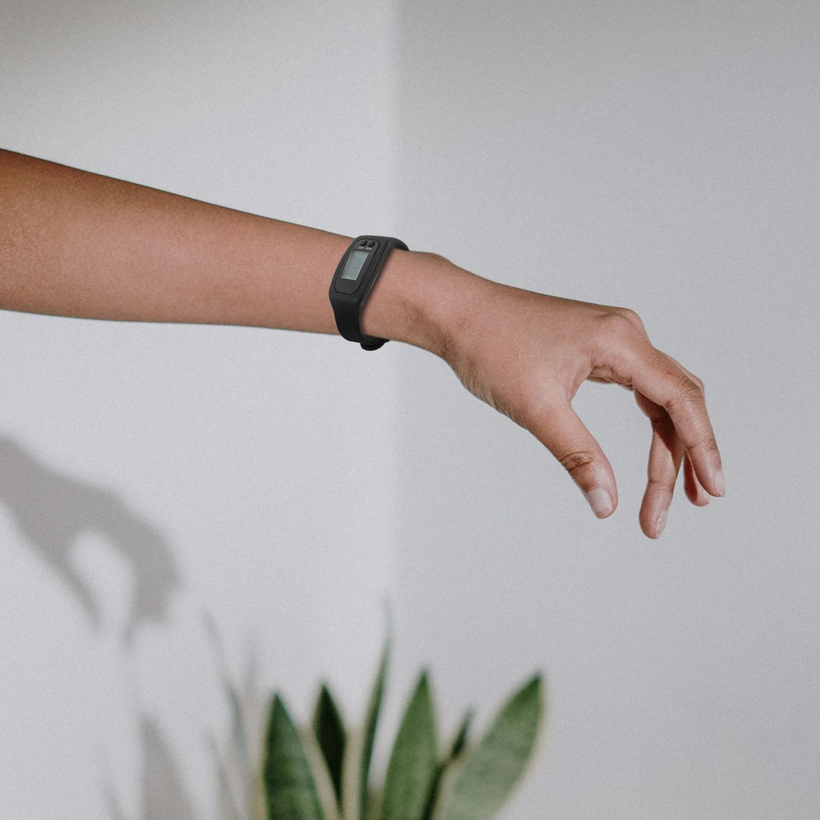 Orologio contapassi fitness intelligente Orologio contapassi in silicone nero Display digitale Monitor di calorie multifunzione