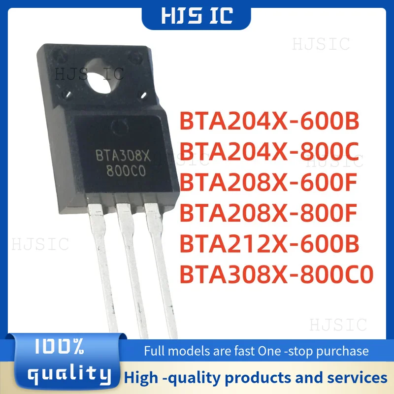 10PCS NEW BTA204X-600B BTA204X-800C BTA208X-600F BTA208X-800F BTA212X-600B BTA308X-800C0 BTA308X-800CO TO-220F BTA308X800 MOSFET
